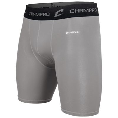 CHAMPRO Polyester/Spandex Compression Short, Adult X-Large, Grey