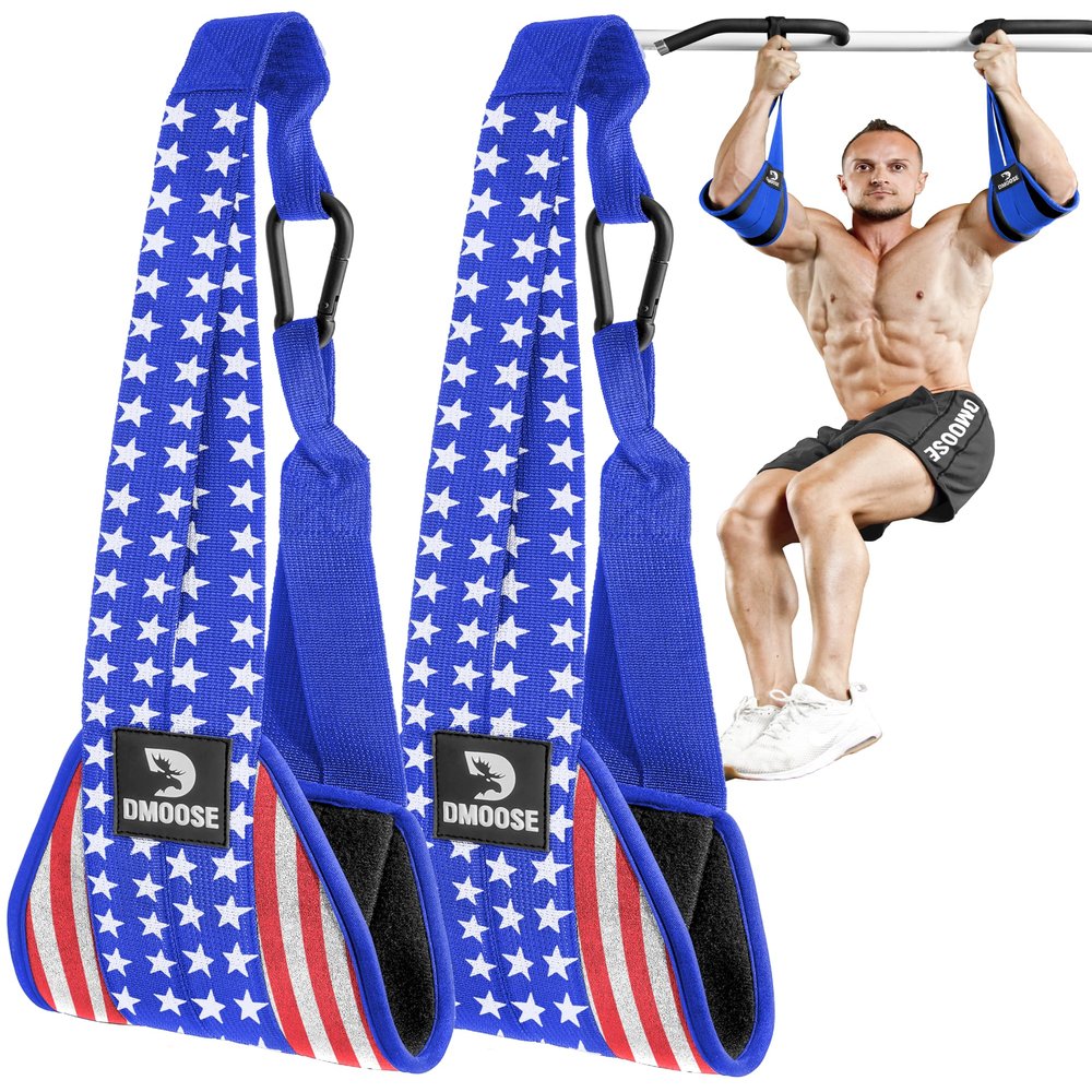 DMoose Ab Straps for Abdominal Muscle Building, Arm Support for Ab Workout, Hanging Ab Straps for Pull Up Bar Attachment, Ab Exercise Gym pullup Equipment for Men Women