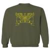 0027. USA Military Eagle American Proud United States of America US Patriotic Style Men's Crewneck Sweatshirt (Olive, Small) view 1