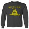0024. American Don't Tread ON ME Military Combat United State Patriotic Style Men's Long Sleeve t Shirt (Characol, X-Large) view 1