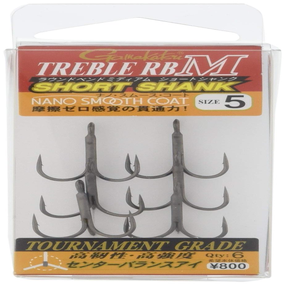Gamakatsu Treble Hook Rose Treble RB-M Short Shank (NSC) #5
