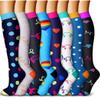 QUXIANG Copper Compression Socks for Women & Men Circulation (8 Pairs) - Best for Running Athletic Cycling - 15-20 mmHg (L/XL,Multi 09) view 1