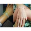 Olsen Twins Adjustable Slider Chain Cubic Zirconia Tennis Bracelet Bangle Set (White) view 2