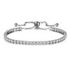 Olsen Twins Adjustable Slider Chain Cubic Zirconia Tennis Bracelet Bangle Set (White) view 4