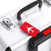 Filfeel Suitcase Tag, 2PCS Aluminum Travel Luggage Baggage Suitcase Identity Address Name Labels(Red) view 2