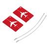 Filfeel Suitcase Tag, 2PCS Aluminum Travel Luggage Baggage Suitcase Identity Address Name Labels(Red) view 3