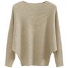 GABERLY Boat Neck Batwing Sleeves Dolman Knitted Sweaters and Pullovers Tops for Women (Khaki, One Size) view 1