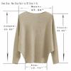 GABERLY Boat Neck Batwing Sleeves Dolman Knitted Sweaters and Pullovers Tops for Women (Khaki, One Size) view 4