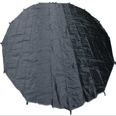 PlayDo 5M/16.4ft Waterproof Cotton Canvas Wall Tent Bell Yurts Tent with Stove Hole for 6-8 Person Camping Hiking Hunting Festival Party (Footprint Tarp)