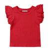 Infant Toddler Baby Girl Top Basic Plain Ruffle T-Shirt Blouse Casual Clothes (0-6 Months, Red) view 1