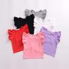 Infant Toddler Baby Girl Top Basic Plain Ruffle T-Shirt Blouse Casual Clothes (0-6 Months, Black) view 4