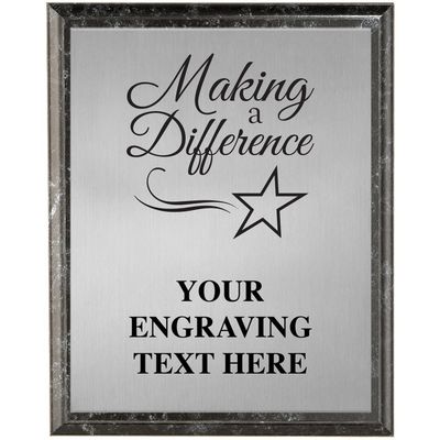 Corporate Plaques - 5 x 7 Making A Difference Etched Recognition Trophy Plaque Award Prime