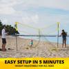 CROSSNET Quick Assemble 4 Square Volleyball Game Set for Adults and Kids with Volleyball Net, Backpack and Ball for Outdoor Games view 4