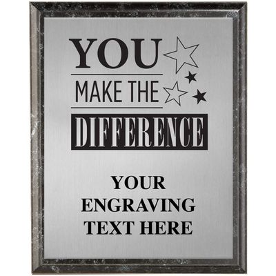 Corporate Plaques - 5 x 7 You Make The Difference Etched Recognition Trophy Plaque Award Prime