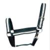 Equitem Draft Horse Size 2 Ply Nylon Halter with Stripe Accent (Dark Green with White) view 1
