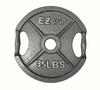 Ader Olympic Universal White Bench w/Bar & 255lbs Gray Easy Grip Olympic Plates Set view 4