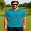 Opna Golf Shirts for Mens Regular, Big and Tall Size Golf Polos Dry Fit Shirts Short Sleeve (Atomic Blue) - XXL view 2