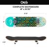Cal 7 Complete Standard Skateboard 7.5-8-Inch Deck (8" Maze) view 2