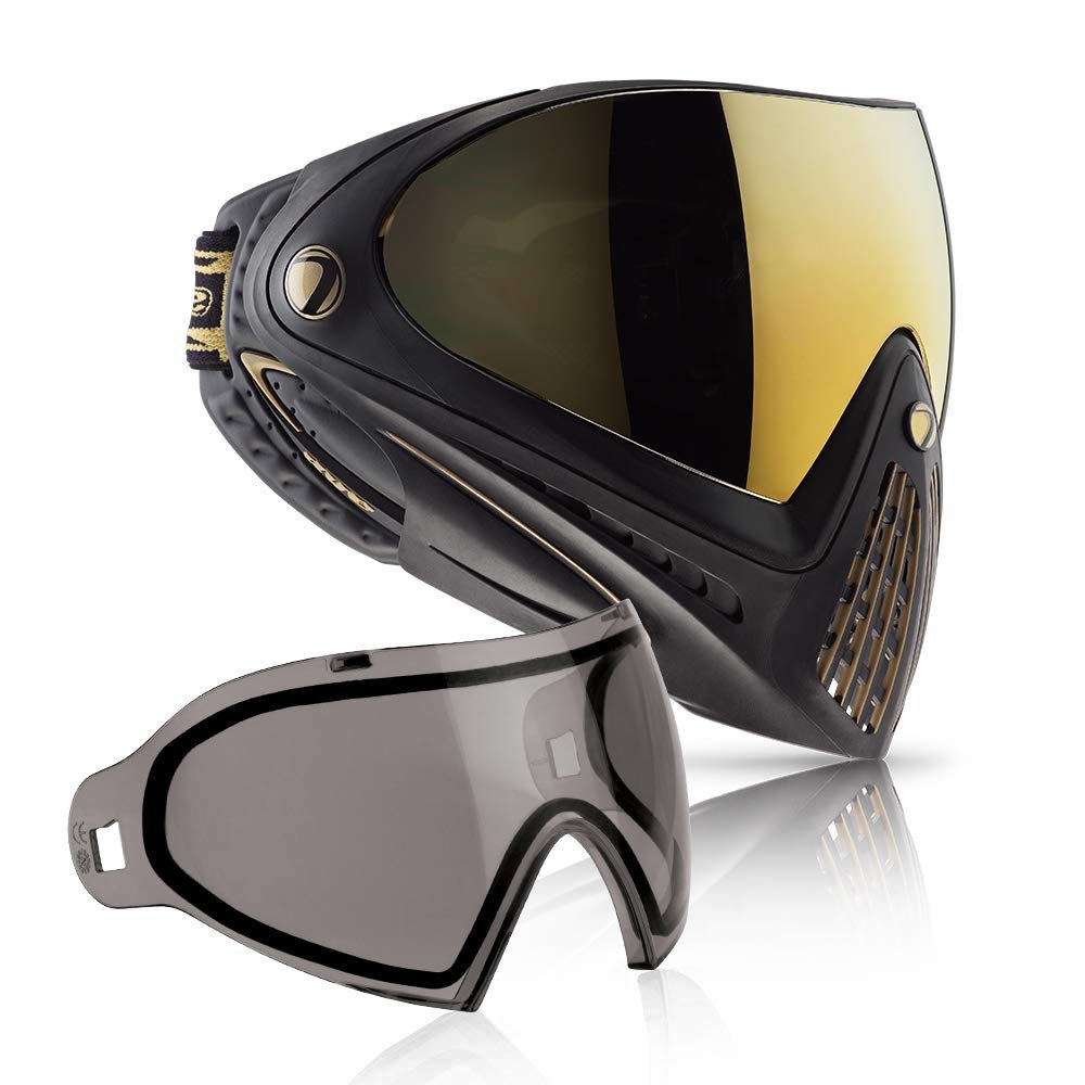 Dye i4 Paintball Goggle (Black/Gold with Smoke Thermal Lens Combo)