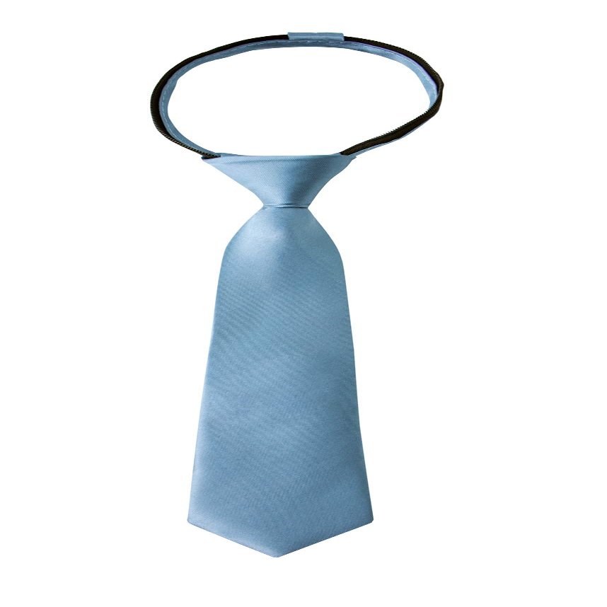 Spring Notion Boys' Solid Color Microfiber Zipper Tie Medium Steel Blue
