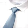 Spring Notion Boys' Solid Color Microfiber Zipper Tie Medium Steel Blue view 2