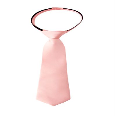 Spring Notion Boys' Solid Color Microfiber Zipper Tie Medium Petal