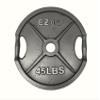 Ader Olympic Universal White Bench w/Gray EZ Grip Olympic Plates and 7' Bar 300lbs Weight Olympic Set view 3