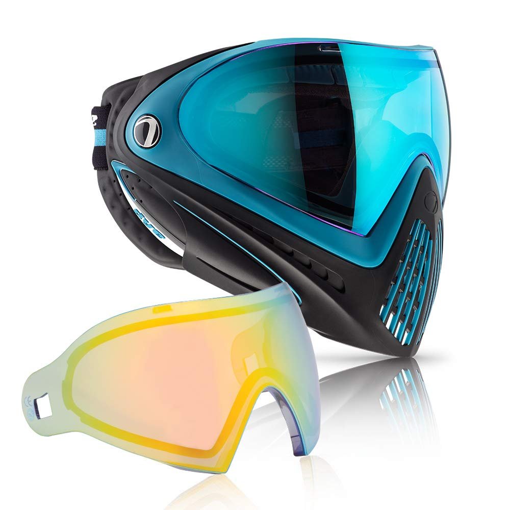 Dye i4 Paintball Goggle (Powder Blue with Northern Lights Thermal Lens Combo)