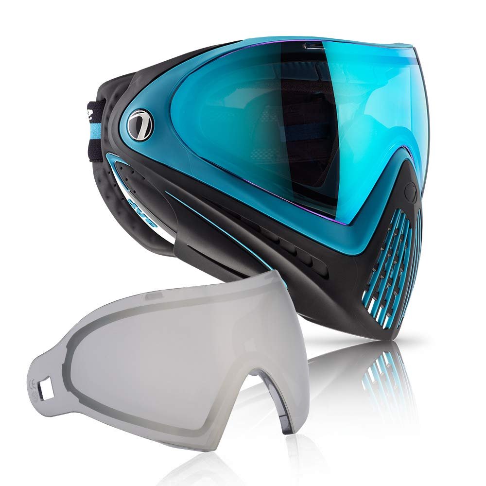 Dye i4 Paintball Goggle (Powder Blue with Smoke/Silver Thermal Lens Combo)
