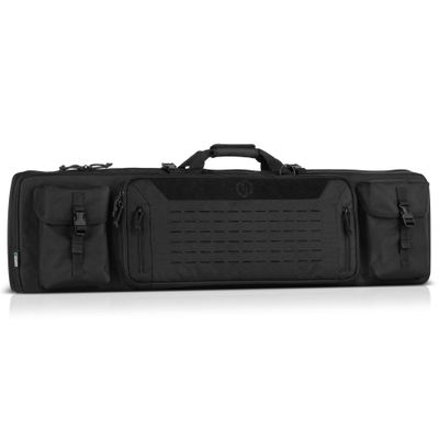 Savior Equipment Urban Warfare Tactical Double Long Gun Bag Case Backpack w/Pistol Handgun Case,46 Inch Obsidian Black