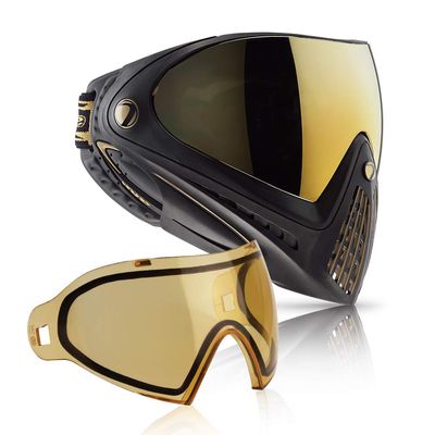 Dye i4 Paintball Goggle (Black/Gold with HD Thermal Lens Combo)