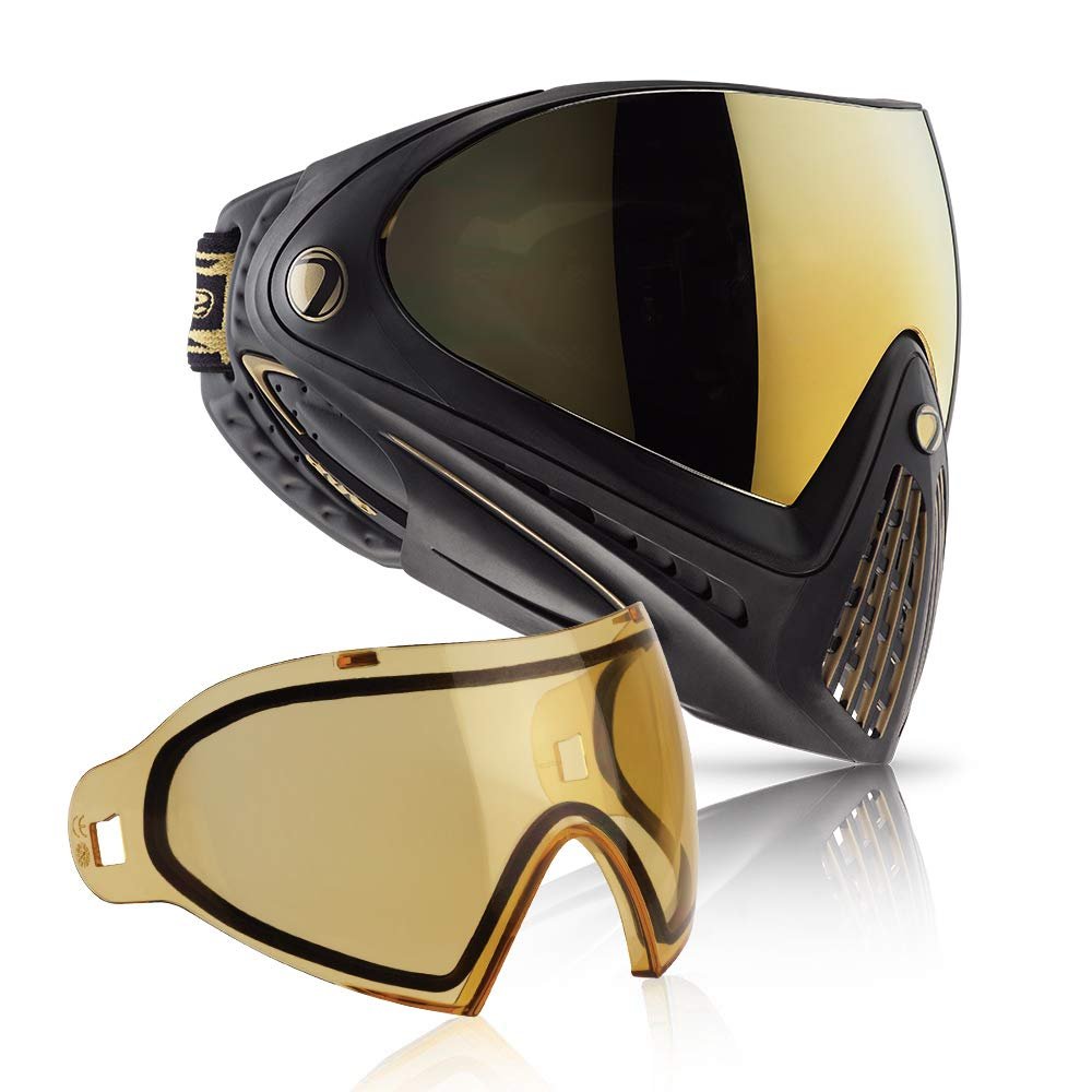 Dye i4 Paintball Goggle (Black/Gold with HD Thermal Lens Combo)