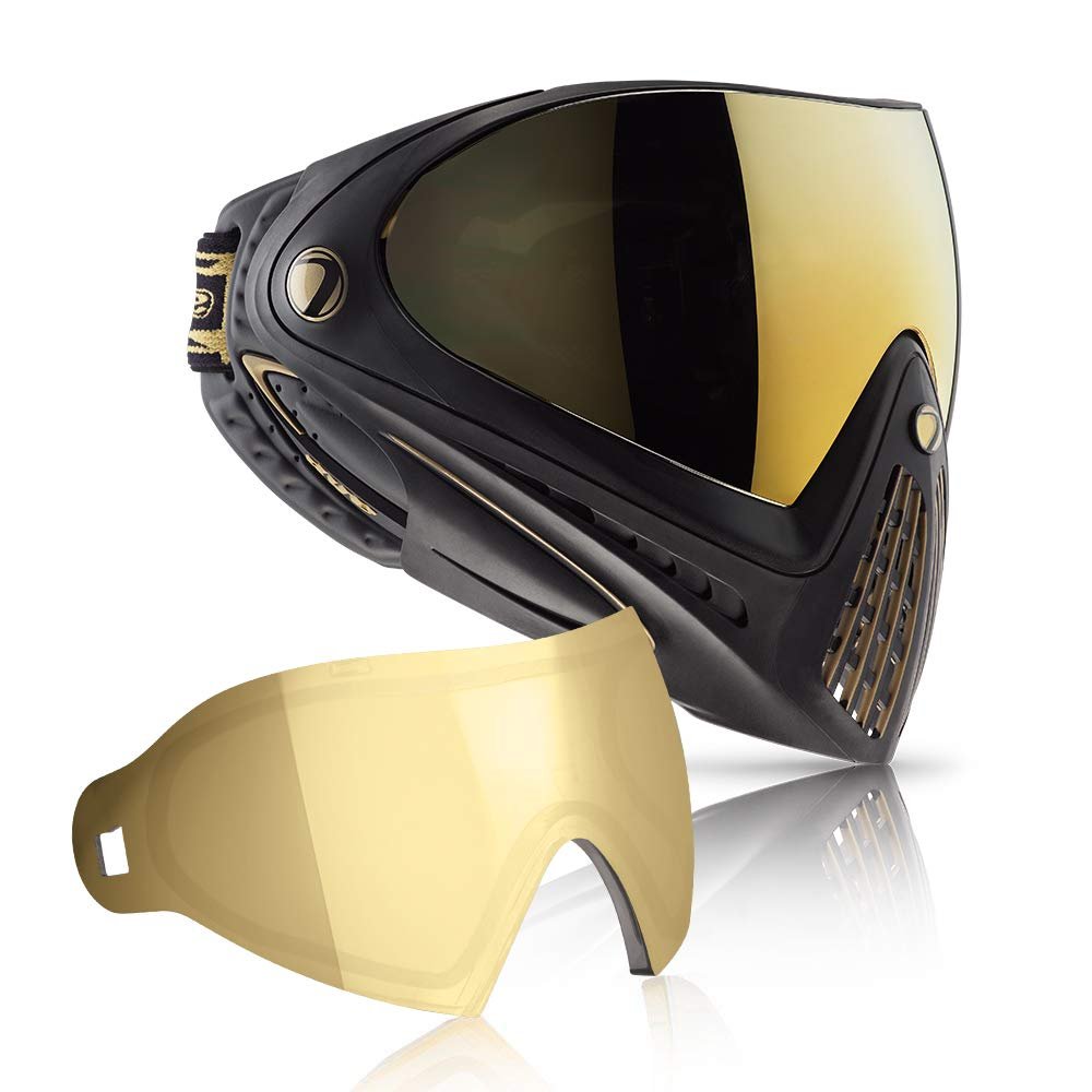 Dye i4 Paintball Goggle (Black/Gold with Smoke/Gold Thermal Lens Combo)