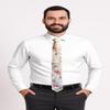 Spring Notion Men's Cotton Printed Floral Skinny Tie - Peach view 2