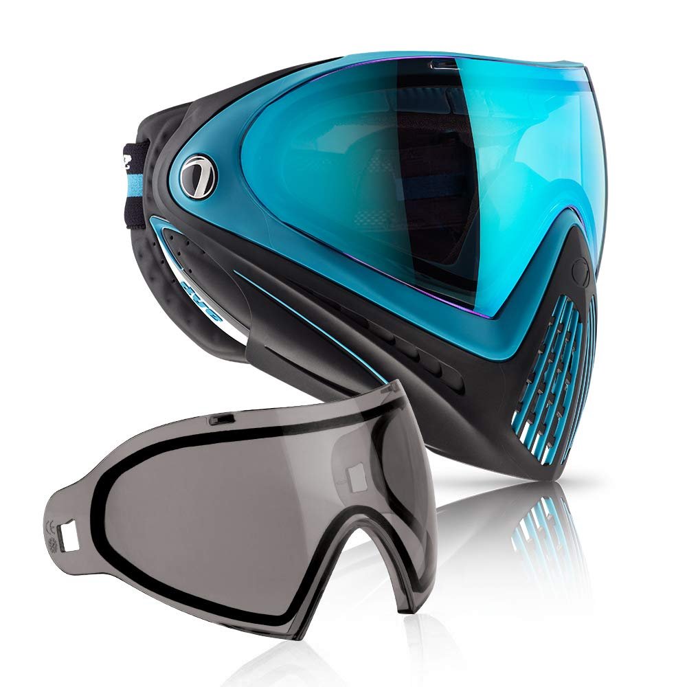 Dye i4 Paintball Goggle (Powder Blue with Smoke Thermal Lens Combo)