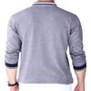 XTAPAN Men's Casual Long Sleeve Slim Fit Polo Cotton T Shirt US S 8889 Grey view 3
