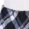 EXCHIC Women's A-Line Mini Skirt Stretchy High Waist Pleated Tennis Skirts Plaid School Uniform Dance Casual Wear (S, 1 White-Black) view 2