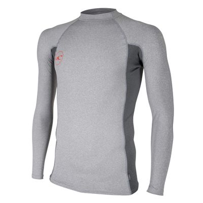 O'NEILL Men's Basic Long Sleeve Premium Rash Guard, Cool Grey Back Cool Grey, XX-Large