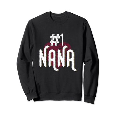#1 Nana Distressed Cool Grandma Grandparent Gift Sweatshirt