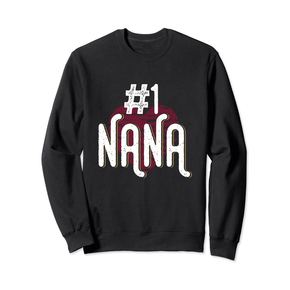 #1 Nana Distressed Cool Grandma Grandparent Gift Sweatshirt