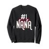 #1 Nana Distressed Cool Grandma Grandparent Gift Sweatshirt view 1