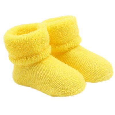 Newborn Baby Boy Girl Infant Toddler Learning Walk Comfortable Winter Socks - Yellow 0-12Months ruiycltd