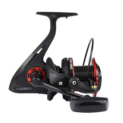 Diwa KCN Spinning Fishing Reel 8000 Series, 70 LBS Max Drag, 12+1 Stainless BB, Freshwater Saltwater Big-Game, Surf Fishing, Ultra Smooth, Powerful, Durable, Black (590g)