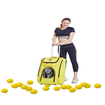 VIV Pickleball Tennis Bag: All-in-One Pickleball Bag, Hopper, and Feeder with Wheels. Store, Travel, Practice with Pickle ball, Tennis, Baseball, Softball Gears. Tennis Ball Hopper