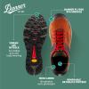 Danner Trail 2650 Hiking Shoes for Men - Durable Suede, Lightweight Textile with Breathable Mesh Lining, Ortholite Footbed, & Vibram Traction Outsole, Brown/Red - 8.5 D view 4
