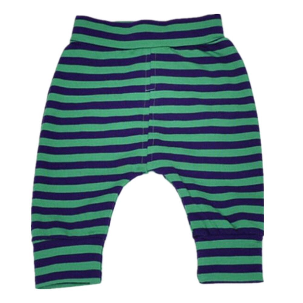Ding-dong Baby Boys Girls Striped Pants(Green, 6-9M)