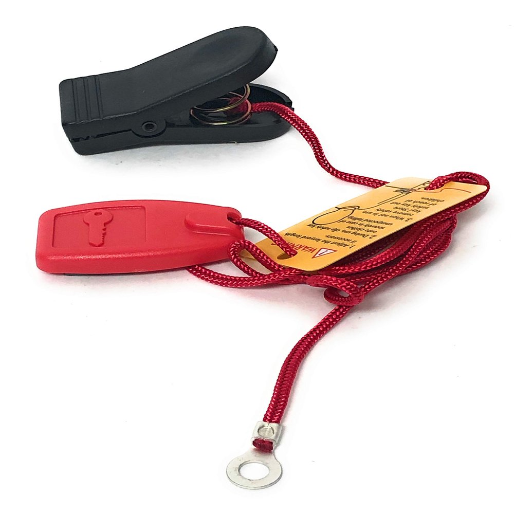 SPORTSART H.F Exchange Magnet Safety Key Lanyard | Round Magnet Treadmill Key with Braided Cord and Clip, ABS | Emergency Stop Lock Replacement Key for Running Machine | Works T610 T630
