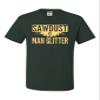 Go All Out Medium Forest Green Adult Sawdust is Man Glitter T-Shirt view 1
