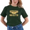 Go All Out Medium Forest Green Adult Sawdust is Man Glitter T-Shirt view 2