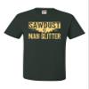 Go All Out Medium Forest Green Adult Sawdust is Man Glitter T-Shirt view 3
